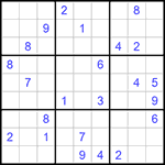 Судоку 9х9 #711 трудный