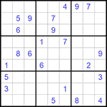 Судоку 9х9 #714 трудный