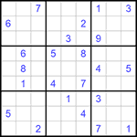 Судоку 9х9 #717 трудный