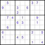 Судоку 9х9 #718 трудный