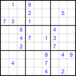 Судоку 9х9 #721 трудный