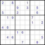 Судоку 9х9 #722 трудный