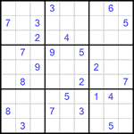 Судоку 9х9 #723 трудный