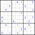 Судоку 9х9 #724 трудный