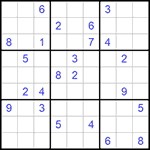 Судоку 9х9 #725 трудный