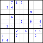 Судоку 9х9 #726 трудный