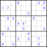 Судоку 9х9 #728 трудный