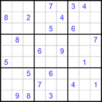 Судоку 9х9 #729 трудный