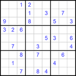 Судоку 9х9 #627 очень трудный