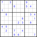 Судоку 9х9 #628 очень трудный