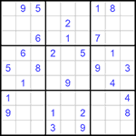 Судоку 9х9 #631 очень трудный