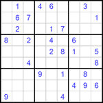 Судоку 9х9 #634 очень трудный