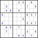 Судоку 9х9 #635 очень трудный