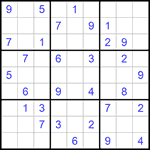 Судоку 9х9 #636 очень трудный