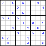 Судоку 9х9 #637 очень трудный