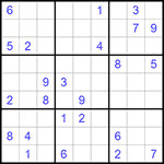 Судоку 9х9 #638 очень трудный