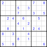 Судоку 9х9 #639 очень трудный