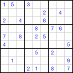 Судоку 9х9 #640 очень трудный