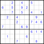 Судоку 9х9 #642 очень трудный