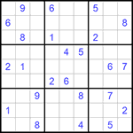 Судоку 9х9 #644 очень трудный