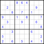 Судоку 9х9 #648 очень трудный