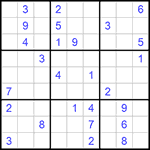 Судоку 9х9 #650 очень трудный