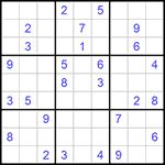 Судоку 9х9 #655 очень трудный