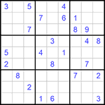 Судоку 9х9 #656 очень трудный