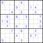 Судоку 9х9 #658 очень трудный