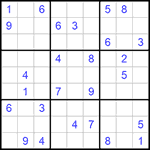 Судоку 9х9 #659 очень трудный