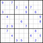 Судоку 9х9 #660 очень трудный