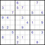 Судоку 9х9 #661 очень трудный