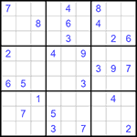 Судоку 9х9 #662 очень трудный