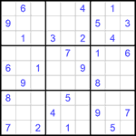 Судоку 9х9 #664 очень трудный