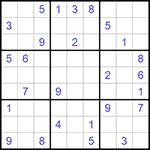 Судоку 9х9 #668 очень трудный