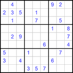 Судоку 9х9 #669 очень трудный