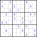 Судоку 9х9 #670 очень трудный