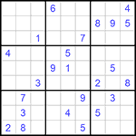 Судоку 9х9 #672 очень трудный