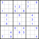 Судоку 9х9 #673 очень трудный