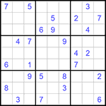 Судоку 9х9 #677 очень трудный