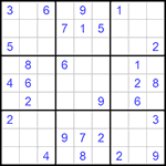 Судоку 9х9 #679 очень трудный