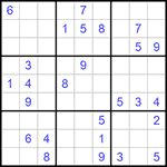 Судоку 9х9 #680 очень трудный