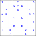 Судоку 9х9 #682 очень трудный