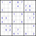 Судоку 9х9 #683 очень трудный