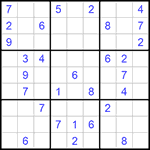 Судоку 9х9 #684 очень трудный