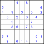 Судоку 9х9 #685 очень трудный