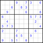 Судоку 9х9 #687 очень трудный