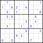 Судоку 9х9 #688 очень трудный