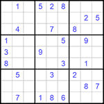 Судоку 9х9 #689 очень трудный