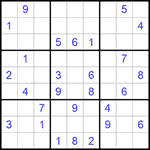 Судоку 9х9 #690 очень трудный